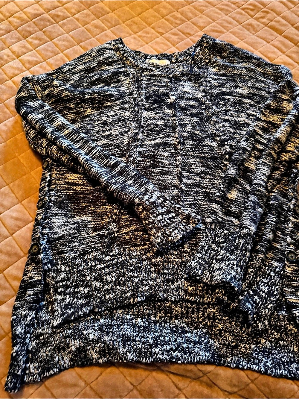 Knox Rose Marled Button-Front Cardigan Size Large